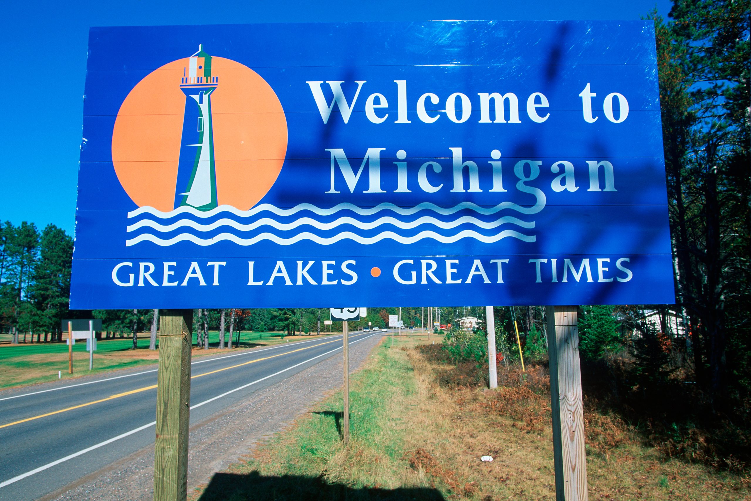 Michigan Welcome sign