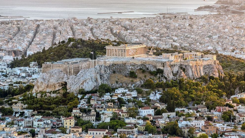 Athens, Greece at sunset