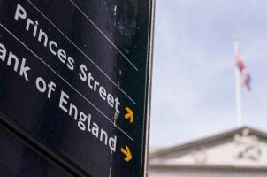 Bank of England sign