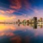 Skyline of Manila City and Manila Bay, Philippines