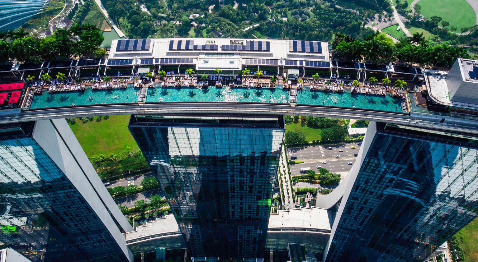 Piscine à débordement Marina Bay Sands