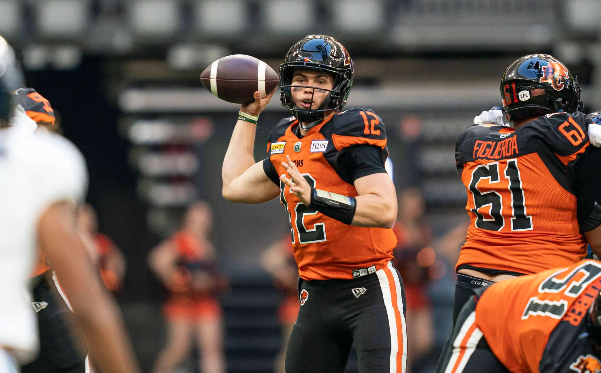 Nathan Rourke of the B.C. Lions