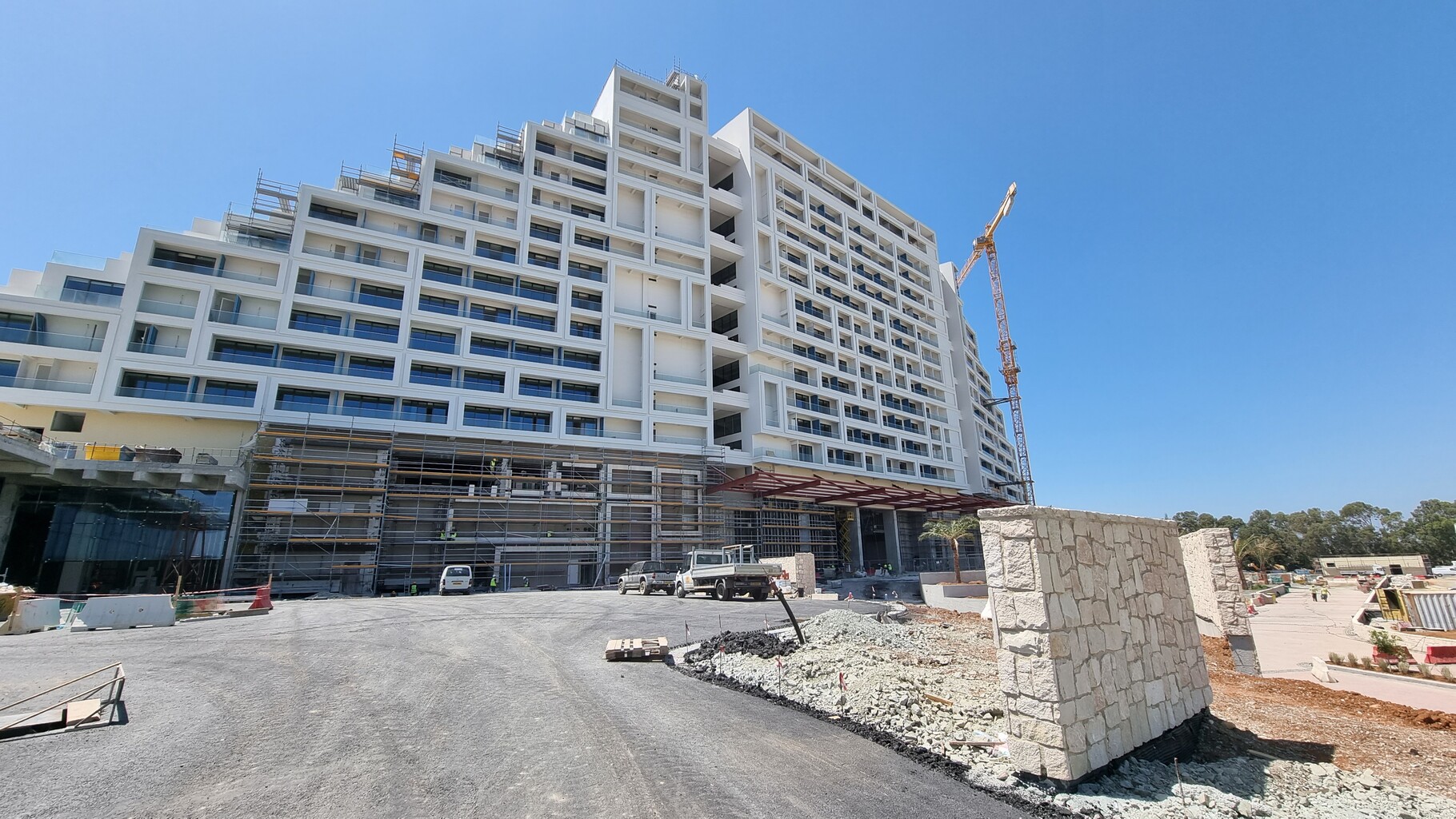 Pembangunan yang sedang berlangsung dari resor Mediterania City of Dreams di Siprus