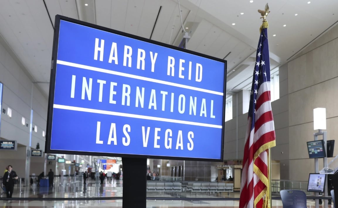 Harry Reid International Airport Las Vegas sign