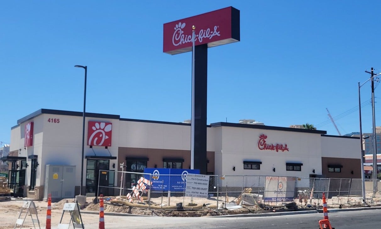 Chick-fil-A Vegas Flamingo Paradise construction