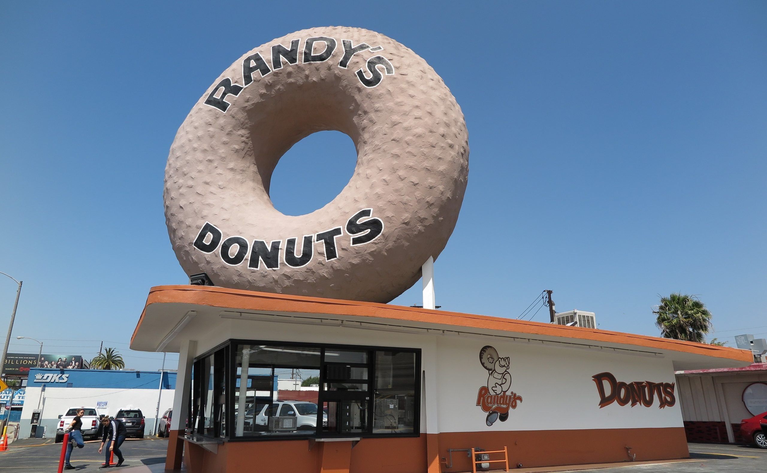 Randy's Donuts is shown in the L.A. location it has occupied since being opened as part of the Big Do-Nut Drive-In chain in 1952. 