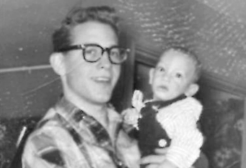 Daniel Kolod, who drowned in Lake Mead in 1958, holds his new baby Todd in 1955. Now 67, Todd believes the second body found at Lake Mead this spring is his father's.