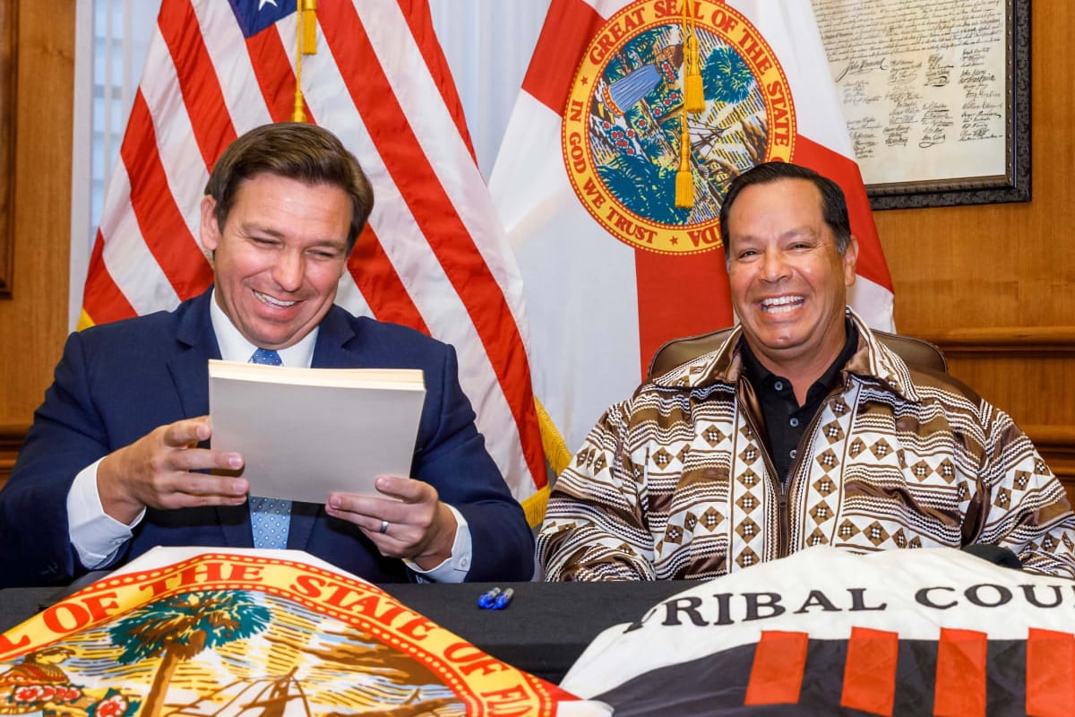 Seminole Tribe Gives M to Florida Gov. Ron DeSantis PAC