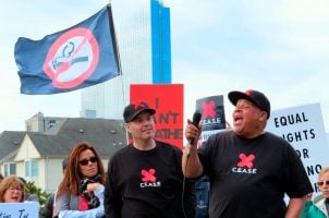Atlantic City casino workers smoking CEASE CANJ