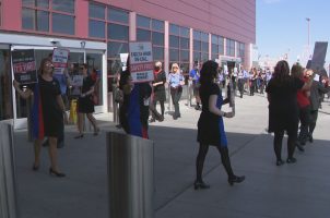 Las Vegas airline protest Southwest United