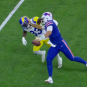 Josh Allen stiffarm