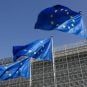 European Union flags flutter outside the EU Commission headquarters