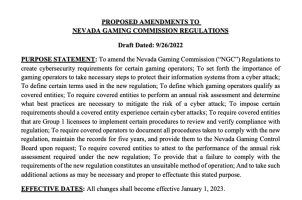 Nevada Gaming Control Board cybersecurity casino gambling