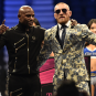 Floyd Mayweather with Conor McGregor