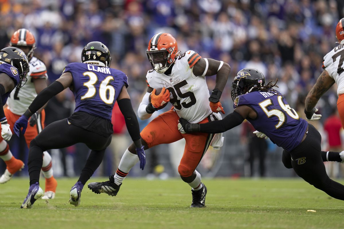 David Njoku Cleveland Browns tight end TE high ankle sprain injury