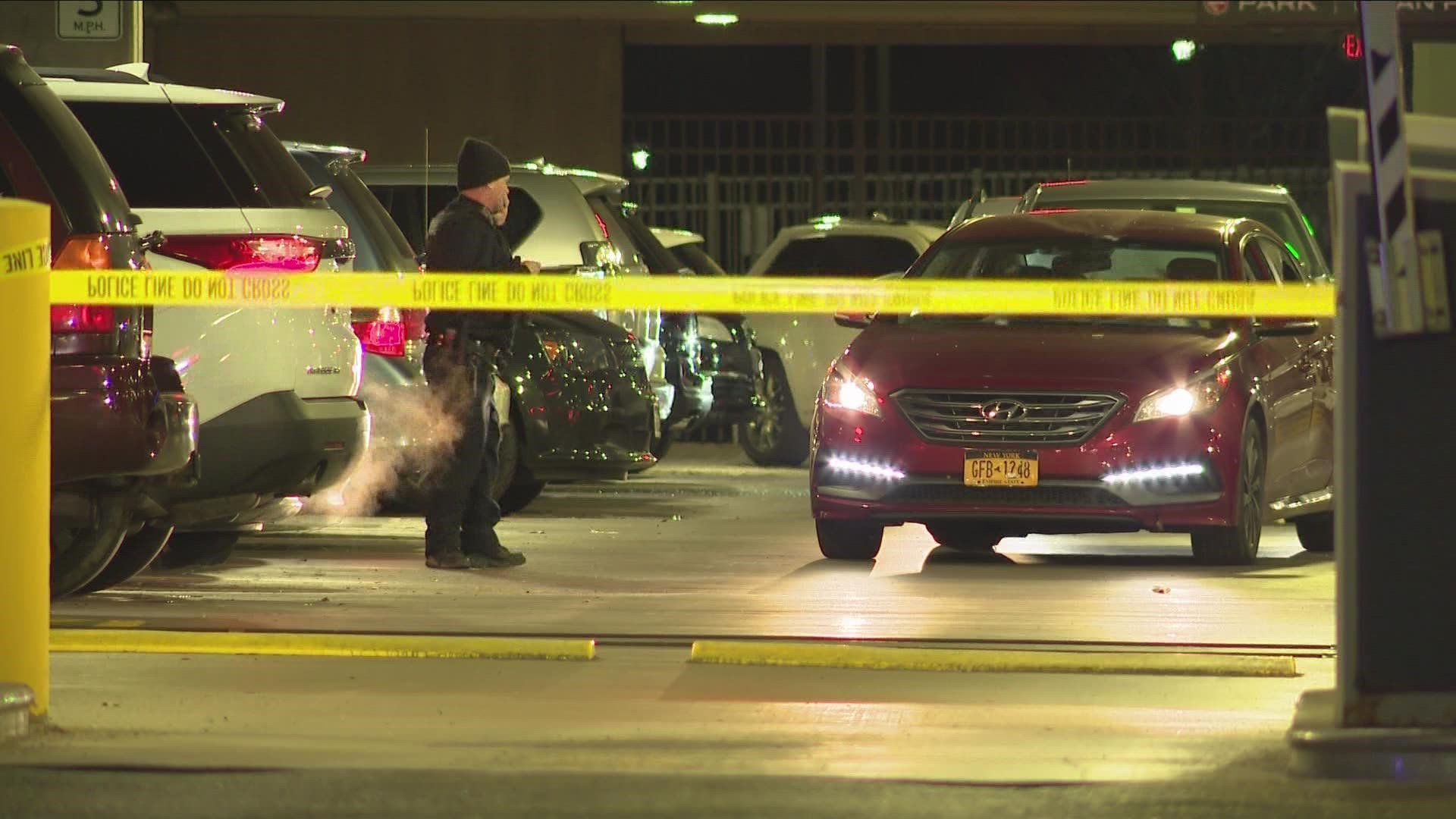 Seneca Buffalo Creek Casino Garage Site of Triple Shooting
