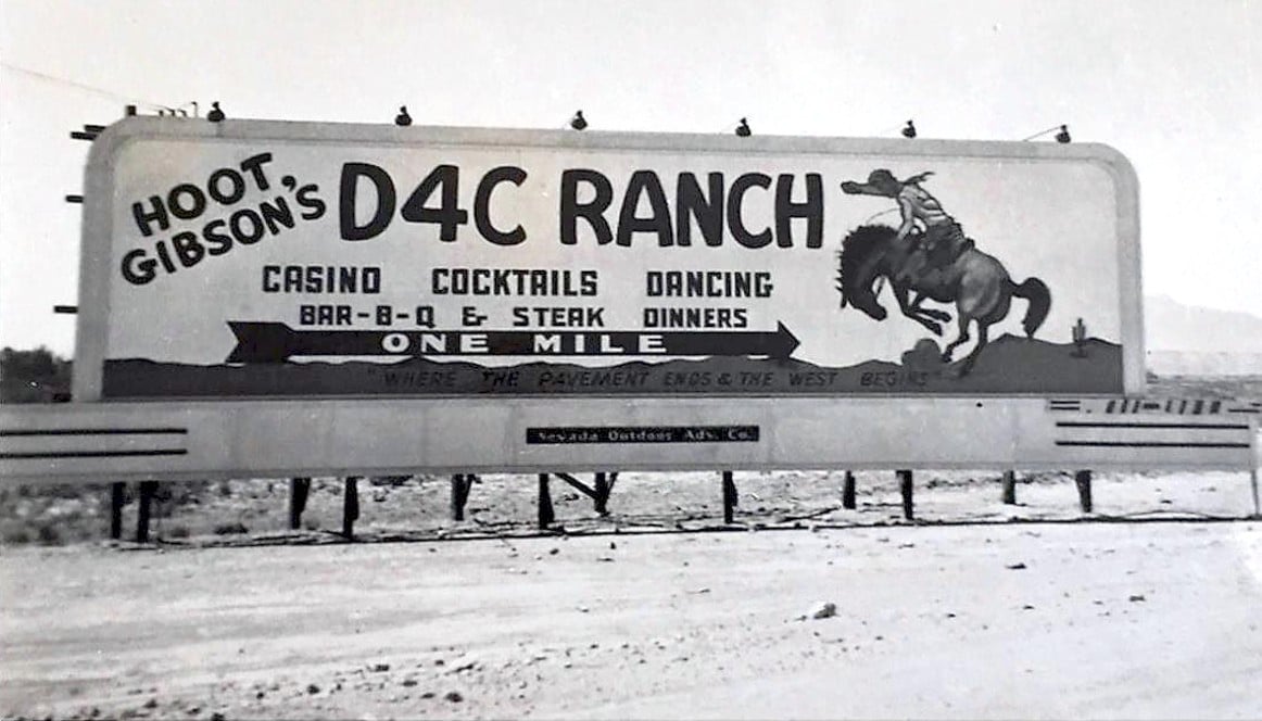 Hoot Gibson D4C Ranch sign