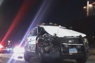 Stolen Vehicle Strikes Las Vegas Police Cruiser, Second Car in Pursuit Near Strip