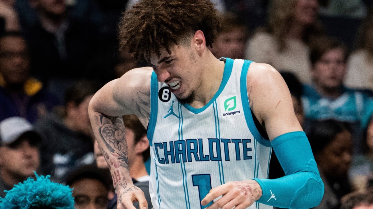 LaMelo Ball Charlotte Hornets ankle injury fan