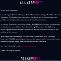 MaximBet letter