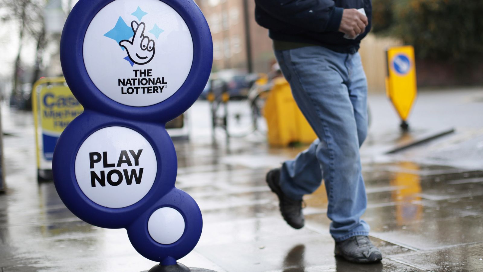 UK National Lottery sign