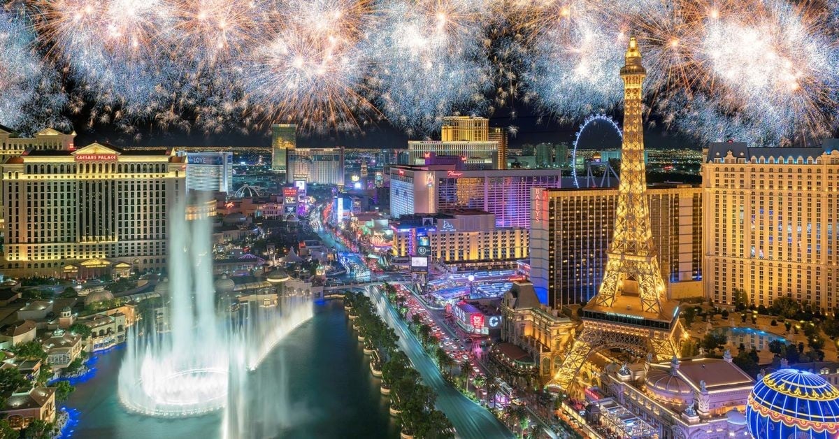 Fireworks on the Las Vegas Strip