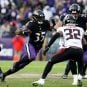 Baltimore Ravens running back Gus Edwards