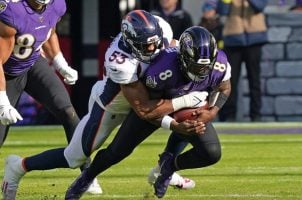 Lamar Jackson knee injury Baltimore Ravens Tyler Huntley Denver Broncos