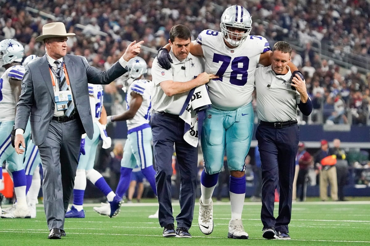 Dallas Cowboys RT Terence Steele blessure au genou ACL MCL