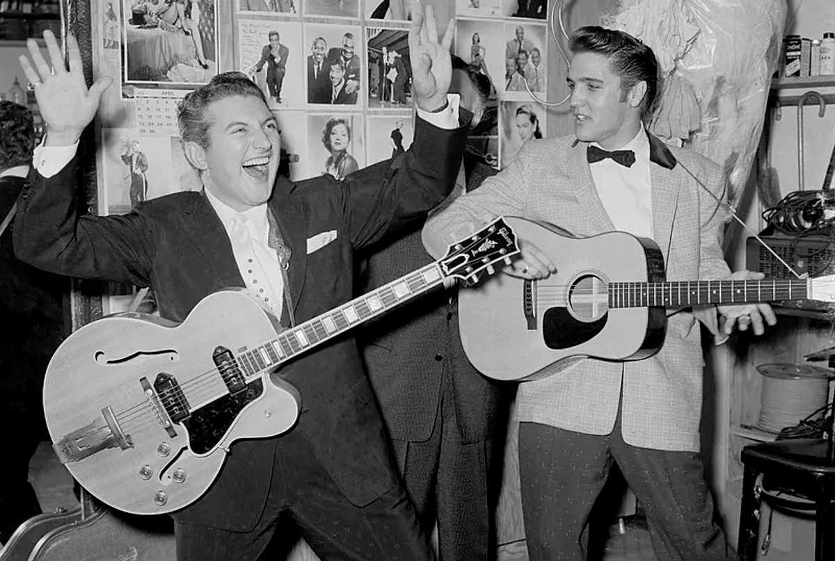 Liberace, Elvis Presley at the Riviera, 1956