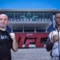 Glover Teixeira and Jamahal Hill pose ahead of their UFC 283 fight