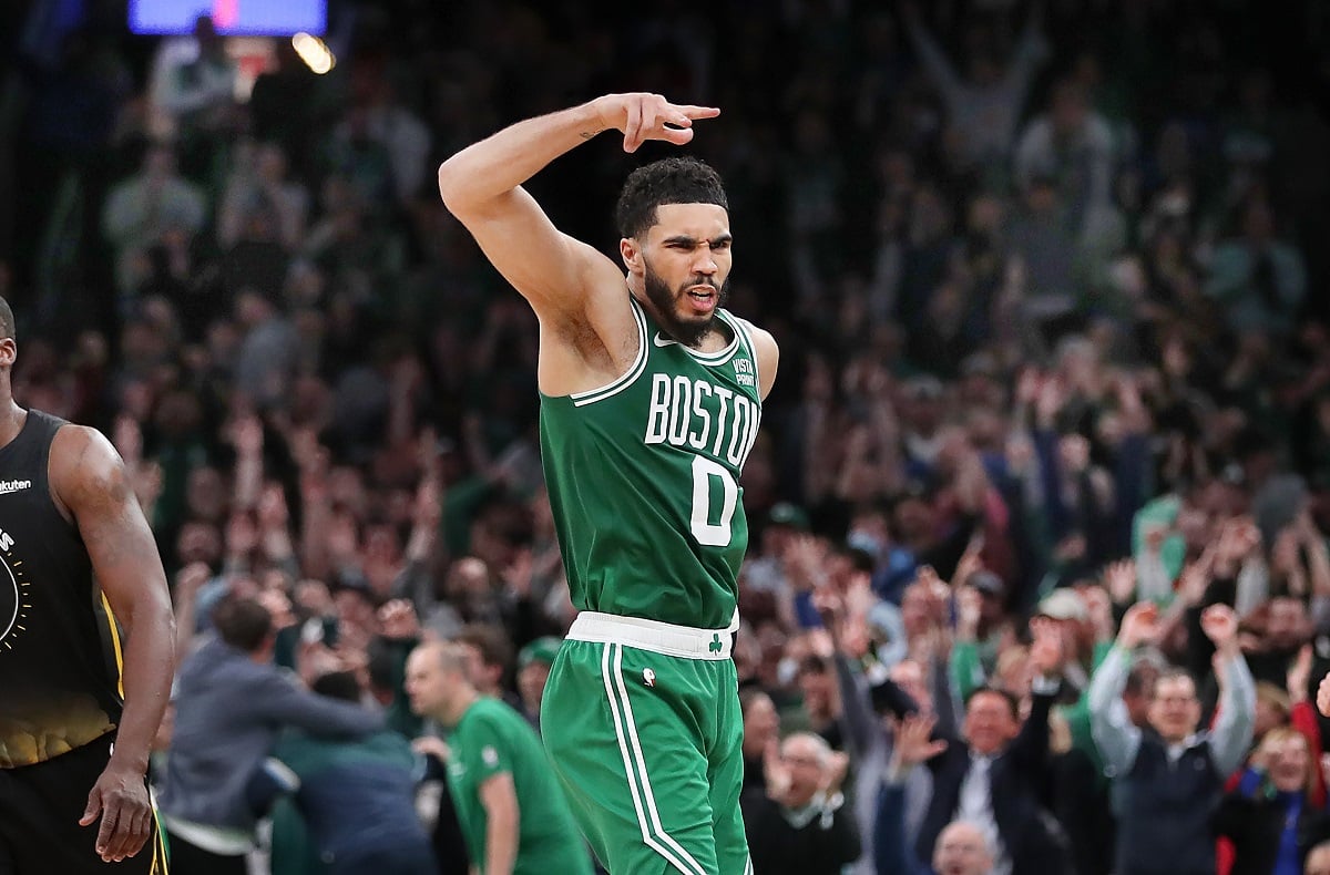 Jayson Tatum Boston Celtics championship odds midseason NBA 2023 warriors nets bucks grizzlies nuggets 76ers