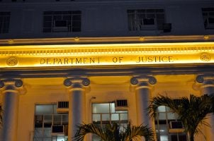 The Philippines Department of Justice building at night