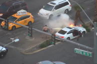 Las Vegas Officer Rescues Strip Driver Seconds Before Car Burst Into Flames