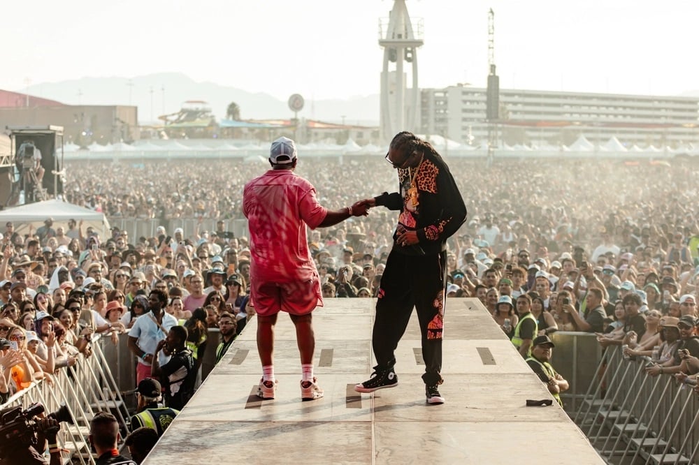 Timbaland and Snoop Dogg share the stage at the inaugural ‘Lovers & Friends’ music festival in 2022.