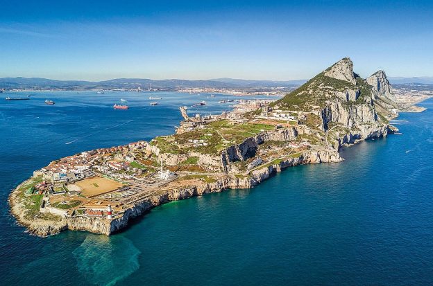 An aerial view of Gibraltar