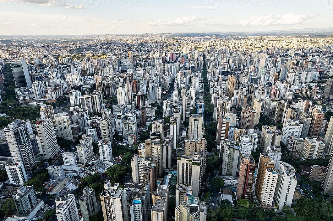 An aerial view of Minas Gerais, Brazil