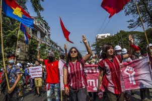 Myanmar citizens march for peace amid increased organized crime