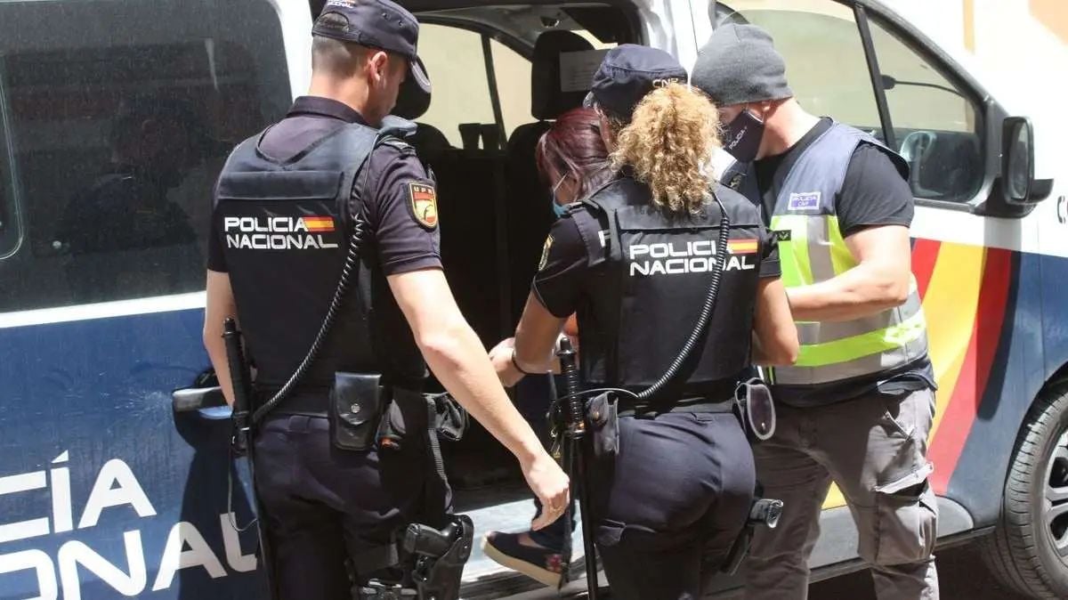 Officers with the Spanish National Police on the job