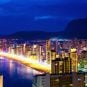 The Benidorm coastline at night