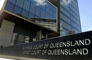 The sign outside the Supreme Court of Queensland