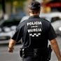 A police officer on patrol in Murcia, Spain