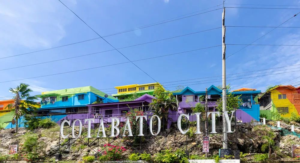 A sign welcomes visitors to Cotabato City, Philippines