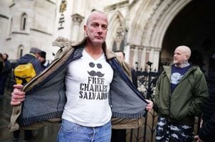A supporter of Charles Bronson campaigns for his release from prison