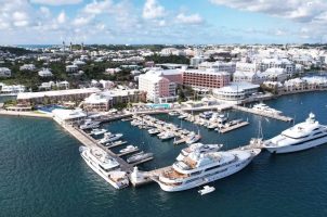 An aerial view of the Hamilton Princess and Beach Club in Bermuda