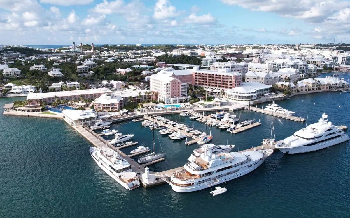 An aerial view of the Hamilton Princess and Beach Club in Bermuda