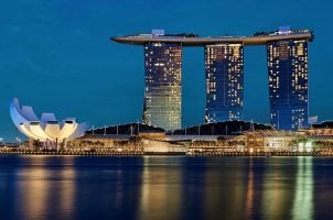 Marina Bay Sands in Singapore at night