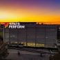The sun sets behind Stats Perform's office in Aveiro, Portugal