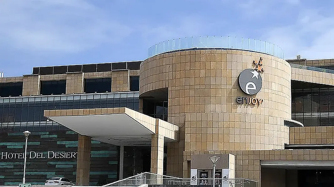A view of the exterior of Chilean casino operator Enjoy's casino in Antofagasta