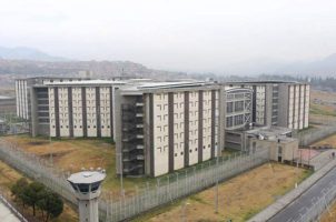 An aerial view of Colombia's La Picota prison